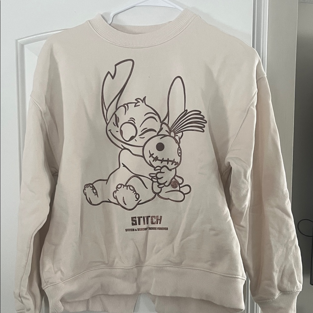 Zara Cream Stitch Graphic Sweatshirt